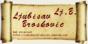 Ljubisav Brošković vizit kartica